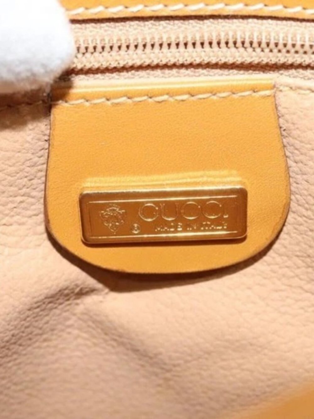 GUCCI Micro GG Supreme Shoulder Bag PVC Brown Gold Auth BA959 - Picture 13 of 16